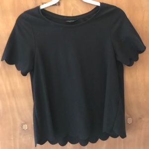 Topshop scalloped shirt